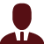 Icon Person mit Kravatte in rot
