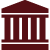 Icon Gerichtsgebäude in rot